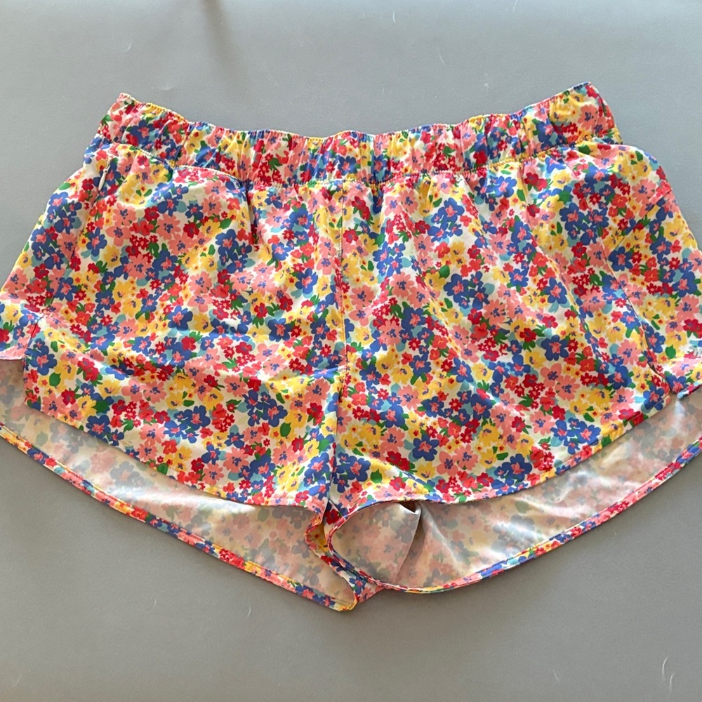 Old Navy Multicolor Floral Athletic Shorts - Pink, Blue, Yellow, Green